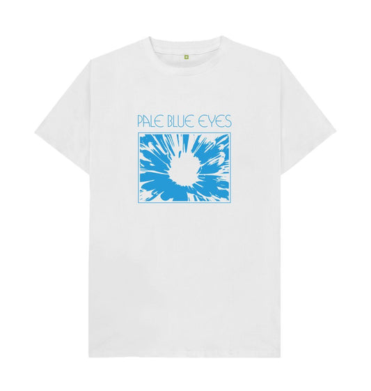 White Pale Blue Eyes - 2024 Shirt, Blue Logo